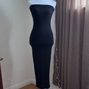 Naked Wardrobe Elegant Black Strapless Dress Medium
